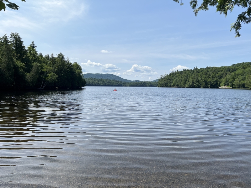 Kayaking on tranquil Moose Pond